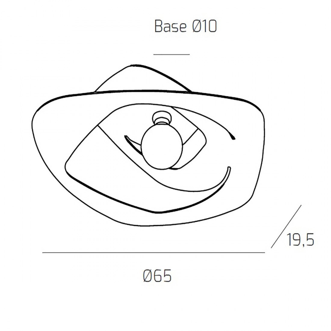 Plafoniera WARPED 1157 PL65 Top Light