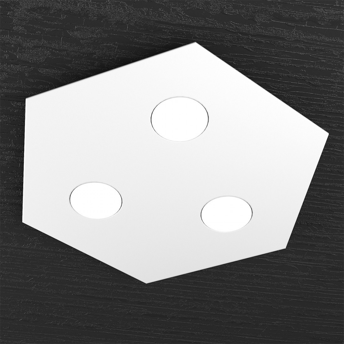 Plafoniera TP-HEXAGON 1142 PP GX53 LED metallo esagonale lampada parete soffitto moderna interno