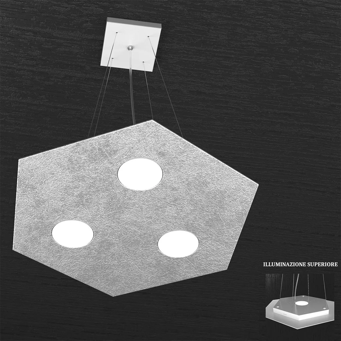 Sospensione TP-HEXAGON 1142 SP GX53 LED metallo esagonale lampadario moderno multiluce interno