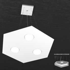 Sospensione TP-HEXAGON 1142 SP GX53 LED metallo esagonale lampadario moderno multiluce interno