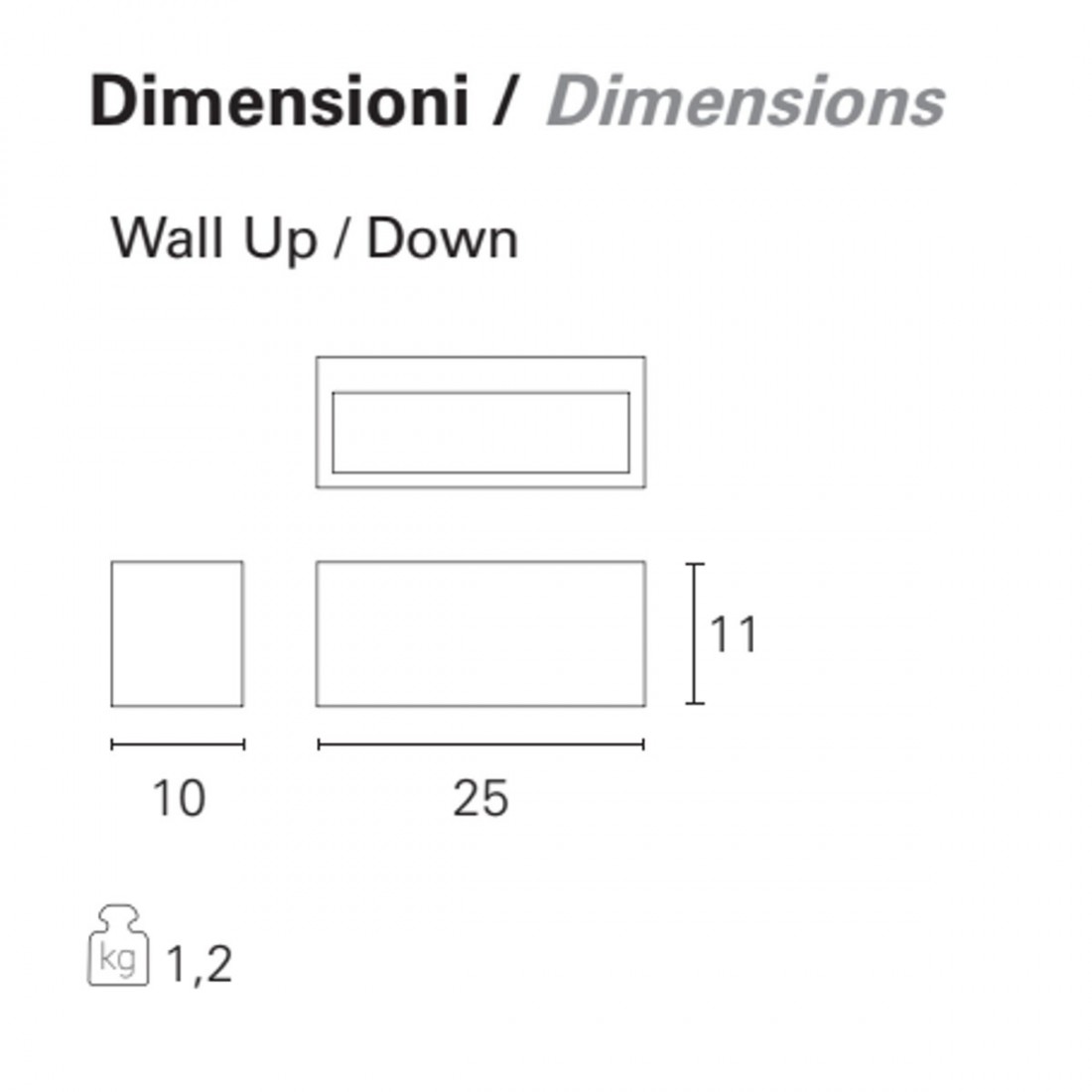 PN-CONNECTION EST167 E27 Applique LED moderne avec applique murale d'extérieur gris double émission IP54