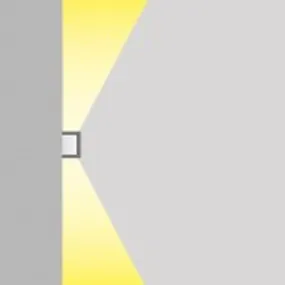 PN-CONNECTION EST167 E27 Applique LED moderne avec applique murale d'extérieur gris double émission IP54