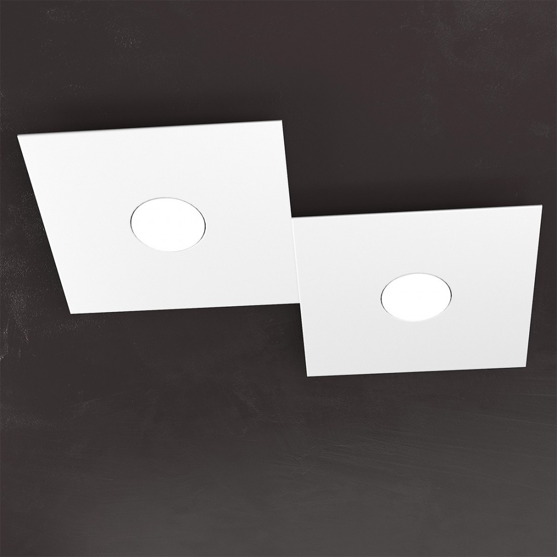 Plafoniera TP-ECCENTRIC 1156 2L GX53 LED metallo quadrato lampada parete soffitto rettangolare moderna interno