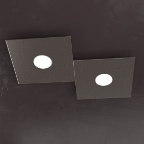 Plafoniera TP-ECCENTRIC 1156 2L GX53 LED metallo quadrato lampada parete soffitto rettangolare moderna interno