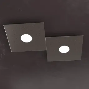 Plafoniera TP-ECCENTRIC 1156 2L GX53 LED metallo quadrato lampada parete soffitto rettangolare moderna interno