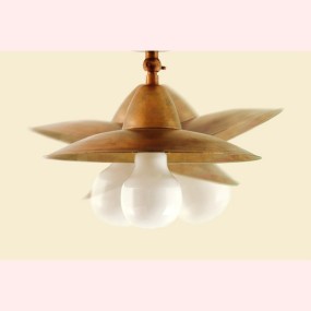 Plafoniera rustica lampadari Bartalini ELIPLA PL35 E27 LED ottone lampada soffitto