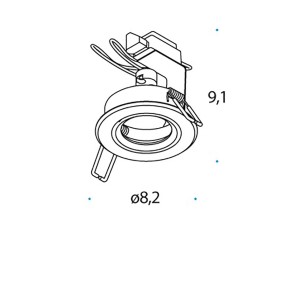 Spot encastrable LED moderne PAN International TURN INC0005 INC00025 GU10