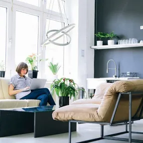 Lustre PN-CROSS 74W LED 5088LM 3000 ° K suspension en aluminium blanc anneaux réglables intérieur moderne