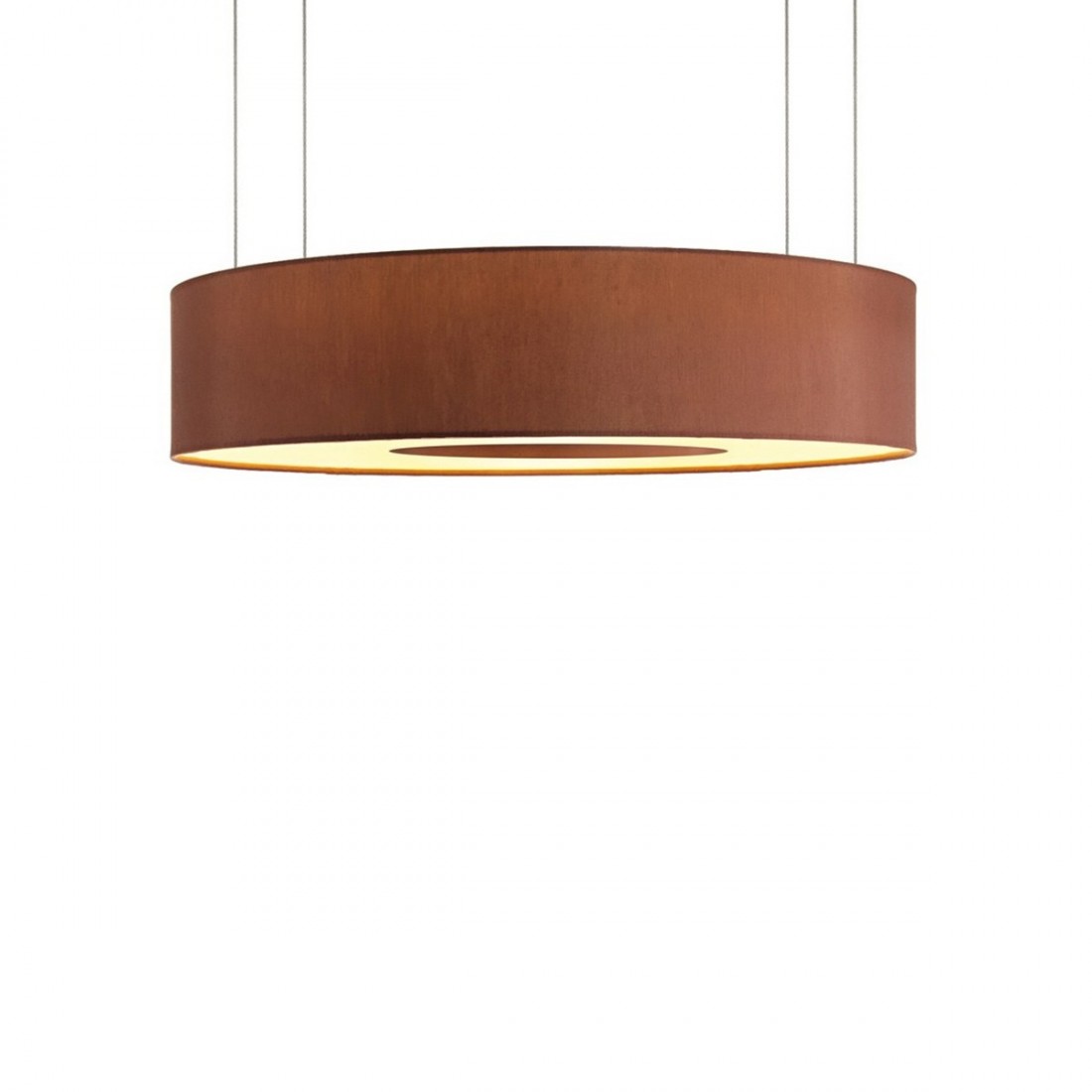 PN-SATURNO E27 LED 75cm lustre faux cuir tissu suspension cylindre moderne multi-lumière cap à l'intérieur