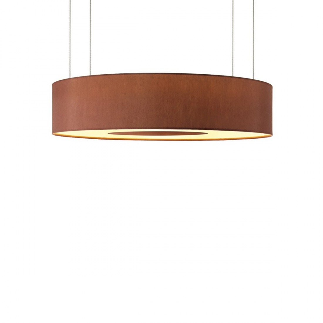 PN-SATURNO E27 LED 75cm lustre faux cuir tissu suspension cylindre moderne multi-lumière cap à l'intérieur