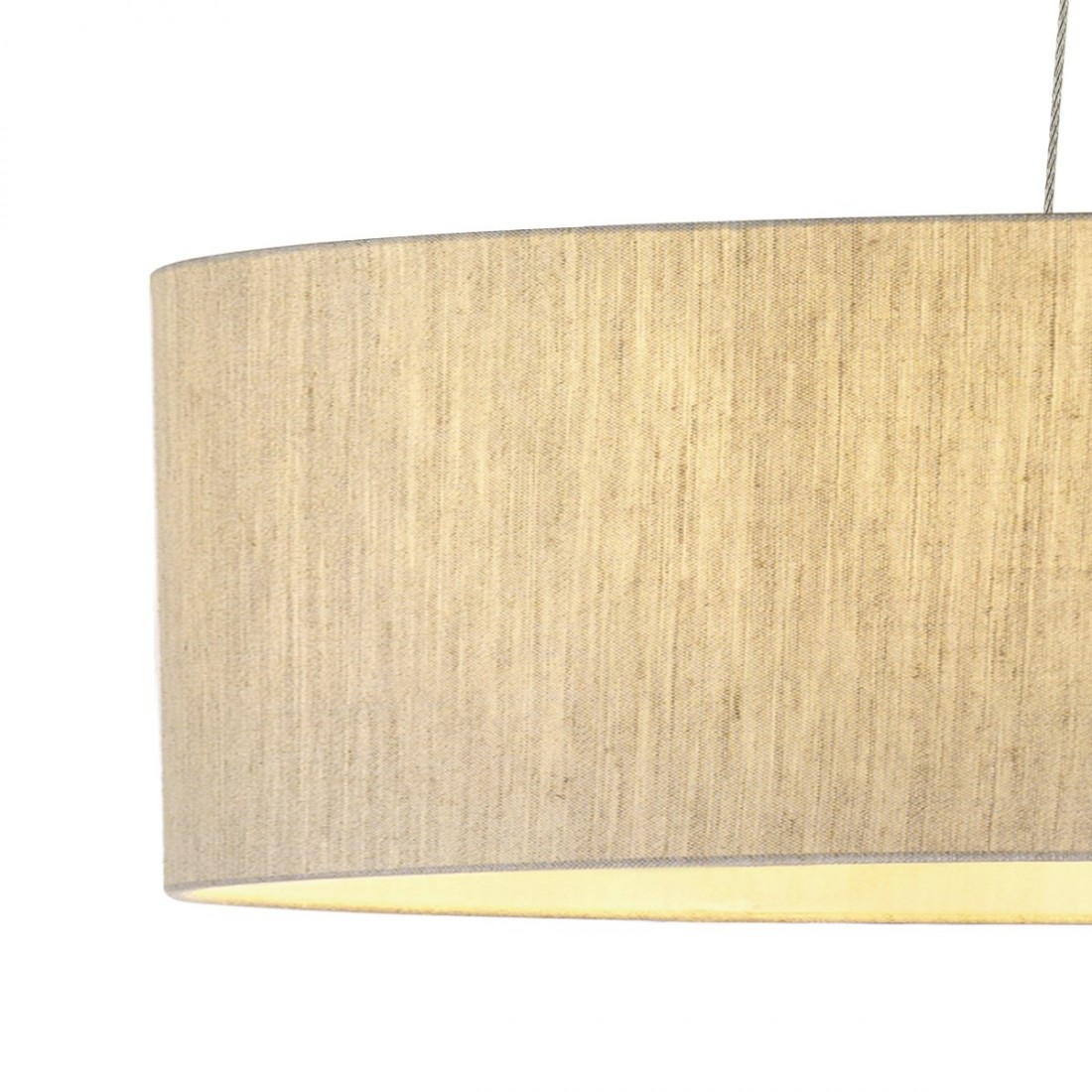 Lampadario PN-SATURNO E27 LED 75cm tessuto ecopelle sospensione cilindro tappo moderno multiluce interno