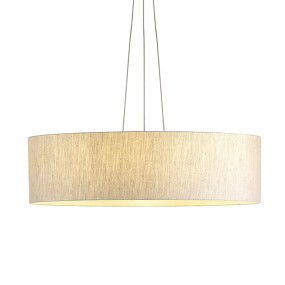 Suspension PN-GIOVE E27 LED 75CM cylindre tissu lin bordeaux noir lustre intérieur moderne