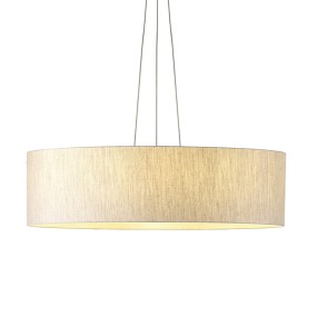 Suspension PN-GIOVE E27 LED 75CM cylindre tissu lin bordeaux noir lustre intérieur moderne