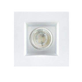 Spot encastrable PN-PRIAMO INC1501 GU5.3 LED plâtre blanc à peindre carré faux plafond intérieur IP20