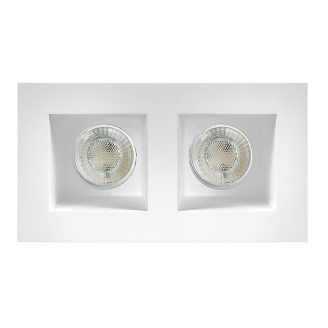 Spot encastrable PN-PRIAMO INC1503 GU5.3 LED plâtre blanc à peindre faux plafond intérieur IP20