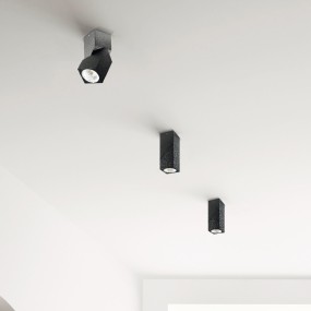 Spot PN-DIPPY 7W LED 600LM 3000°K IP40 alluminio nero bianco opaco orientabile faretto parete soffitto interno esterno