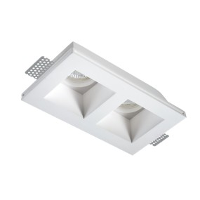 Spot encastrable PN-PRIAMO INC1503 GU5.3 LED plâtre blanc à peindre faux plafond intérieur IP20