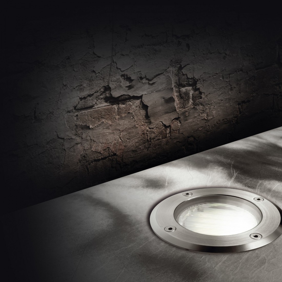 Spot encastré PN-OBLO MICRO EST355 GX53 5W LED rond aluminium encastré walkable extérieur IP67