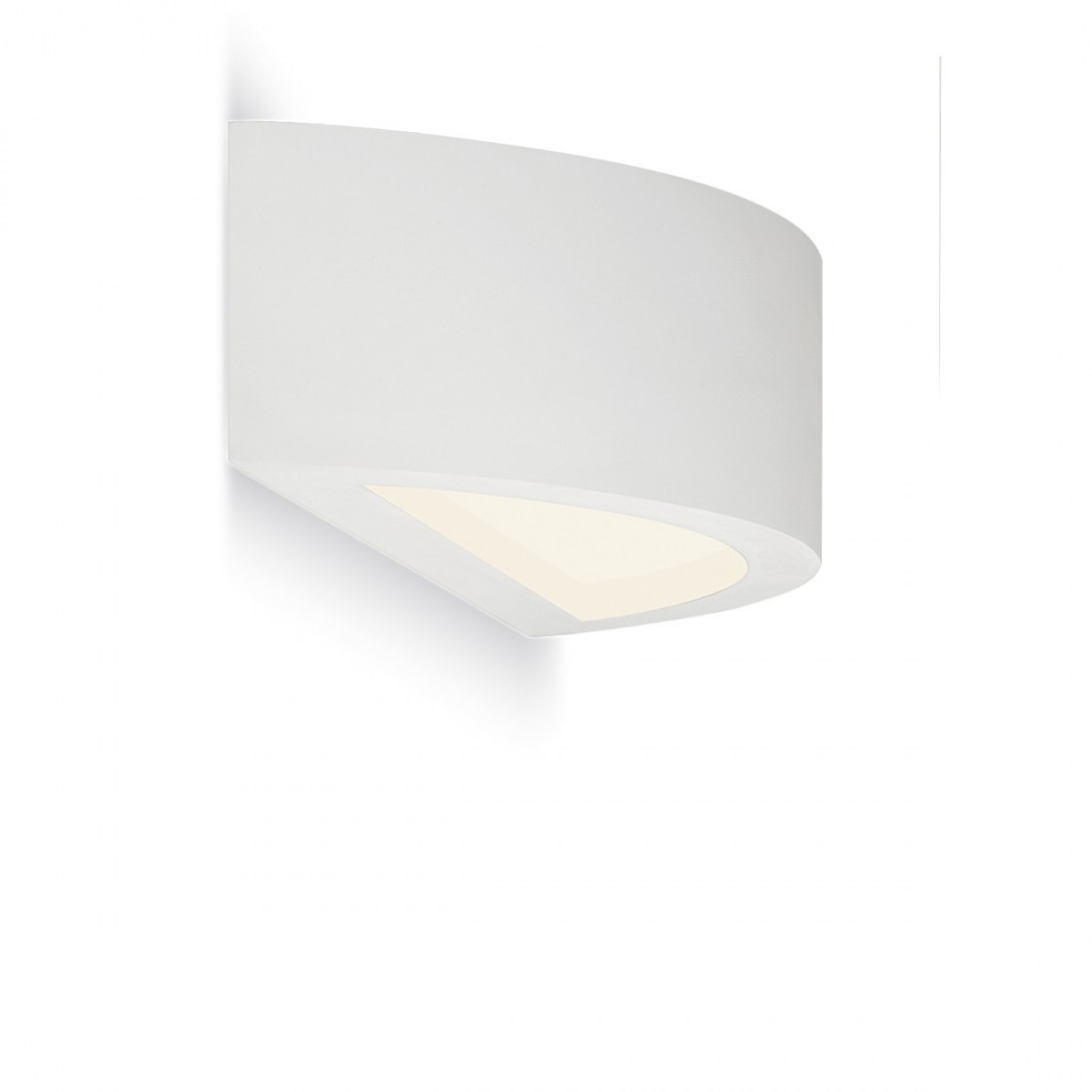 PN-BOREALE PAR310 E14 LED plâtre blanc à peindre bi-émission verre lampe mur intérieur IP20