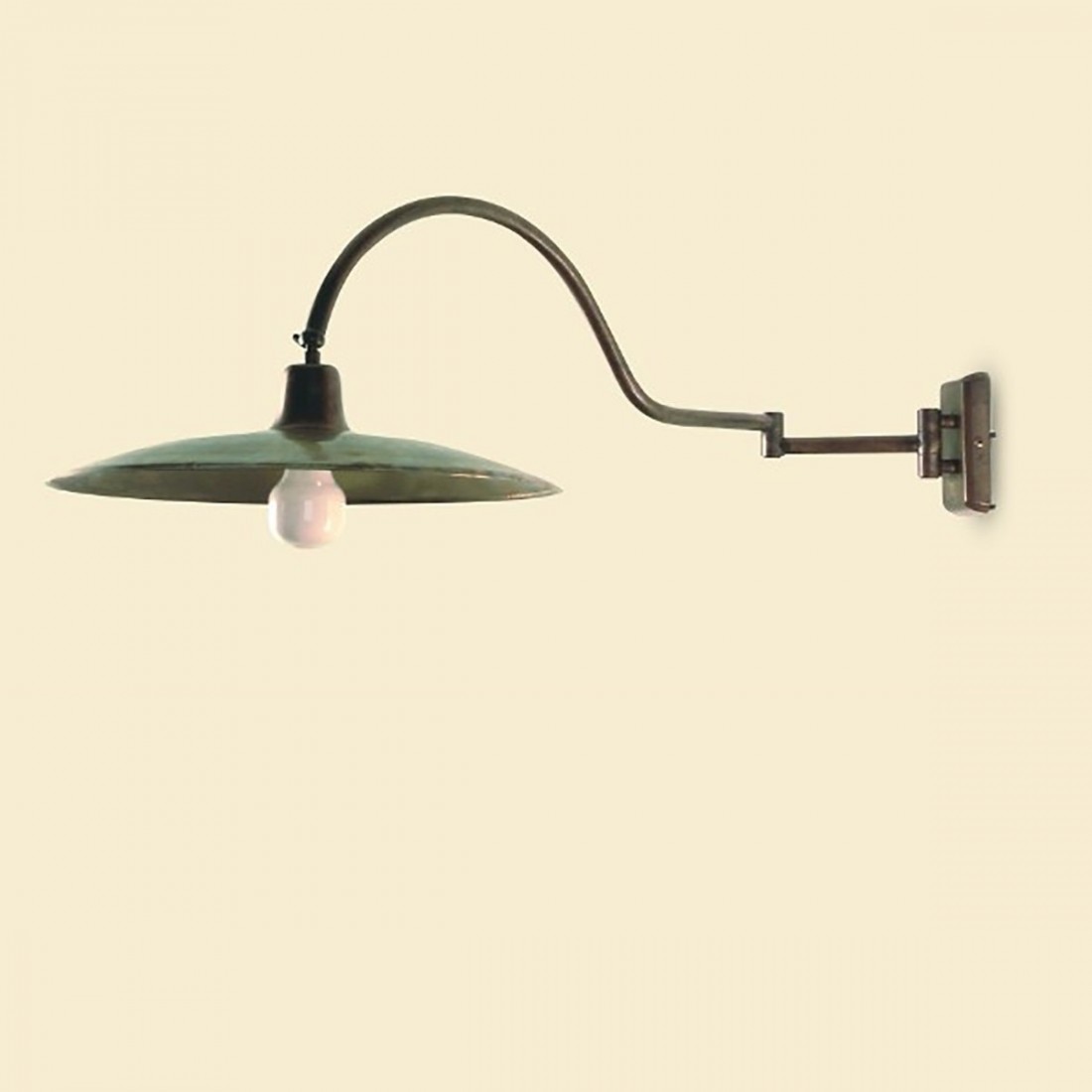 Applique BA-ELISNOD lampada parete classica rustica interno ottone E27