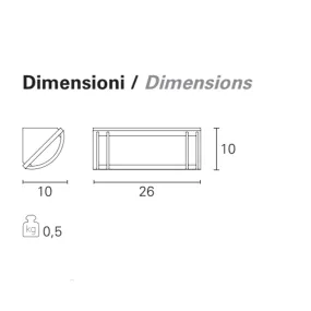 Applique PN-CORNER EST142 E27 LED applique murale moderne en aluminium plafond extérieur IP44