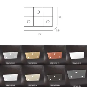 Plafonnier TP-ECCENTRIC 1156 3L3D GX53 LED lampe carrée en métal plafond mural décoratif intérieur moderne