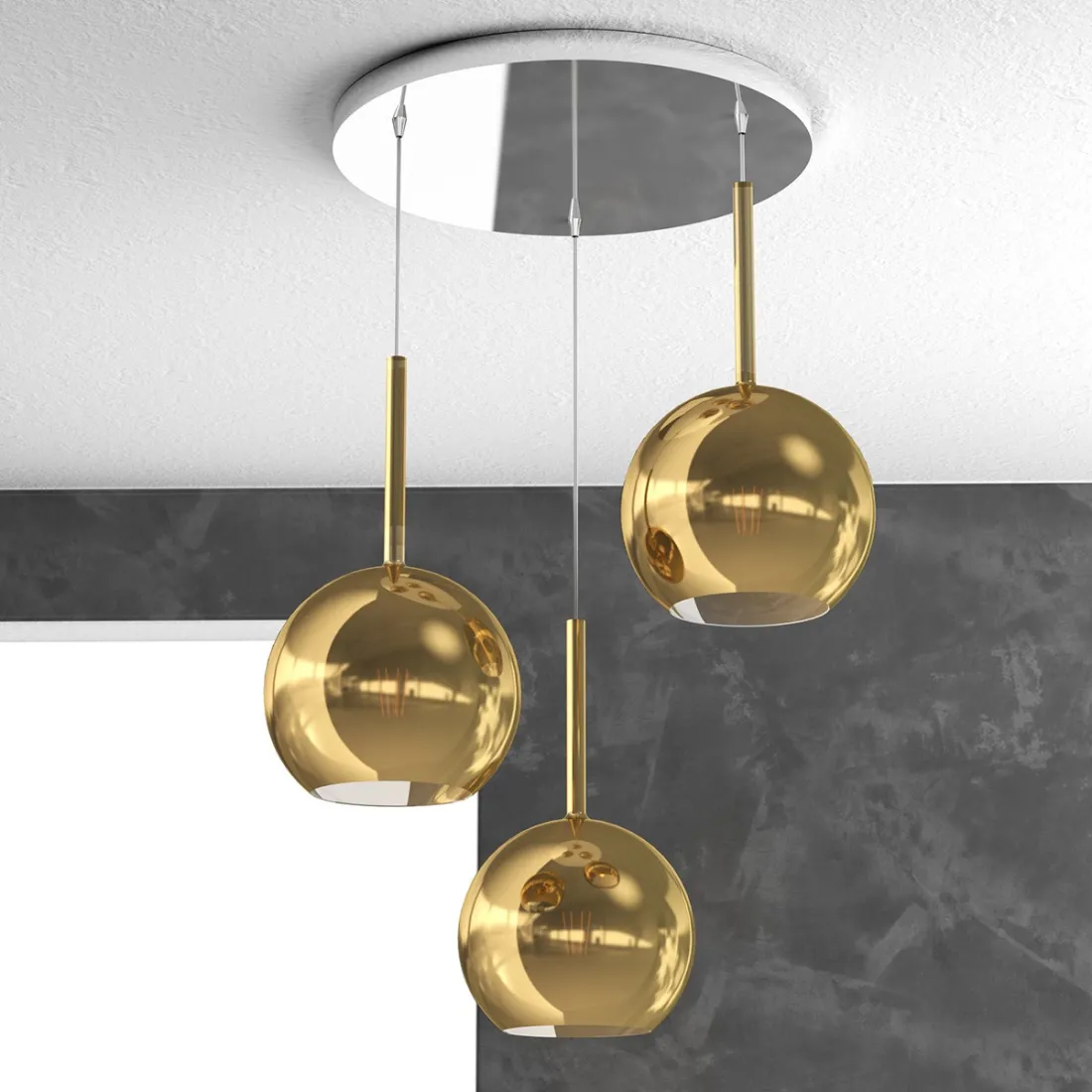 Lustre TP-FUTURE S3 TM E27 LED ampoule en verre pyrex soufflé coloré 20CM abaissé plaque moderne classique multiluce