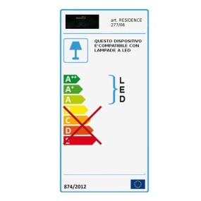 Tête de mât SO-RESIDENCE 277 E27 OVAL LED lampadaire d'extérieur moderne thermoplastique IP44