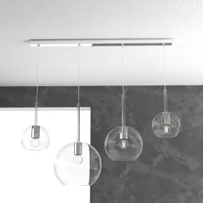 Lustre TP-FUTURE S4 RMIX E27 Ampoule LED en verre pyrex soufflé coloré abaissé barre moderne classique multi-lumière