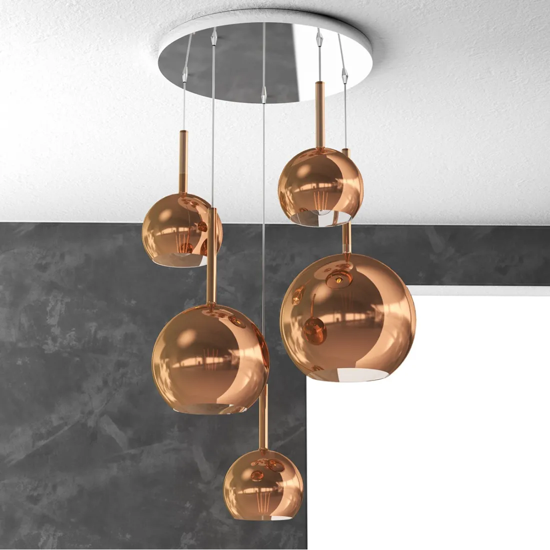 Lustre TP-FUTURE S5 TMIX E27 Ampoule LED en verre pyrex soufflé coloré abaissé plaque moderne classique multiluce