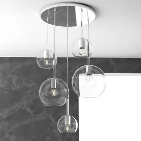 Lustre TP-FUTURE S5 TMIX E27 Ampoule LED en verre pyrex soufflé coloré abaissé plaque moderne classique multiluce