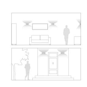 Applique SO-MOON 99107 6W LED 320LM module externe moderne biemission aluminium blanc IP65