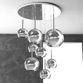 Lustre TP-FUTURE S8 TMIX E27 LED ampoule en verre pyrex couleur soufflé plaque abaissée moderne classique multiluce