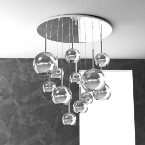 Lustre TP-FUTURE S12 TMIX E27 Ampoule en verre pyrex soufflé coloré à LED abaissée plaque moderne classique multiluce