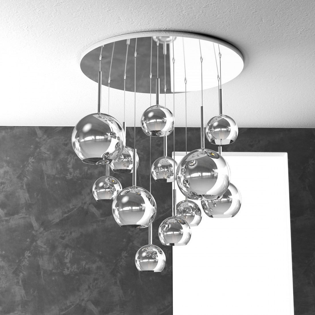 Lustre TP-FUTURE S12 TMIX E27 Ampoule en verre pyrex soufflé coloré à LED abaissée plaque moderne classique multiluce