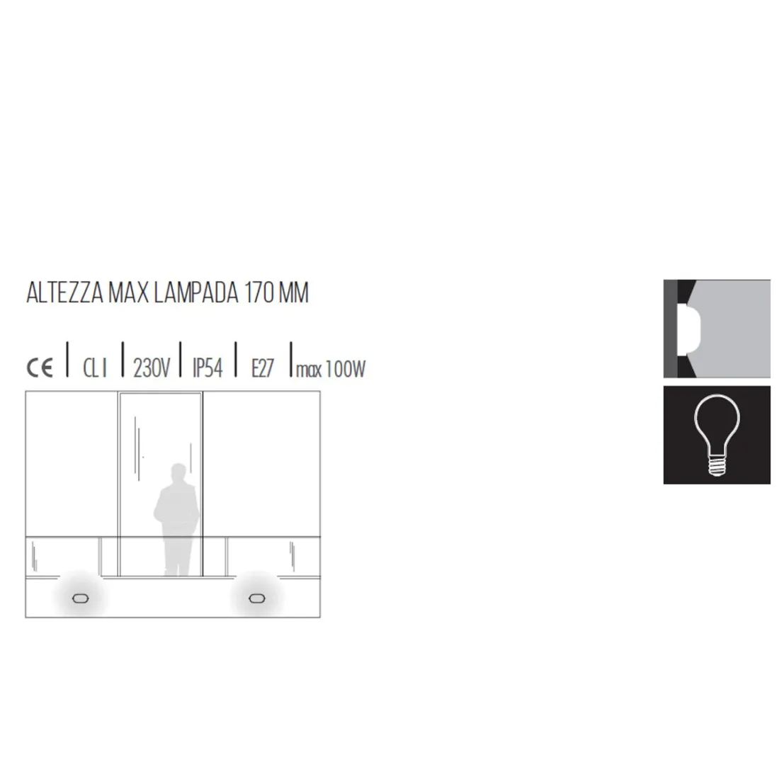 Applique INDUSTRIALE OVALE 701 Sovil illuminazione