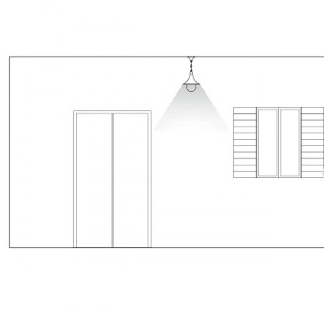 Lampadario LV-LAMPARA 350 E27 LED classico sospensione alluminio ruggine nero esterno IP43