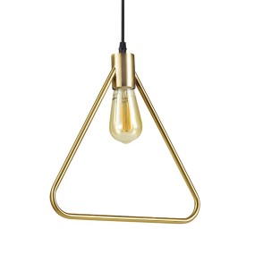 Sospensione ID-ABC SP1 TRIANGLE E27 LED metallo ottone satinato calata classica triangolare interno