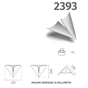 Applique BF-2393 3008 17W LED gesso bianco verniciabile lampada angolo gesso interno IP20