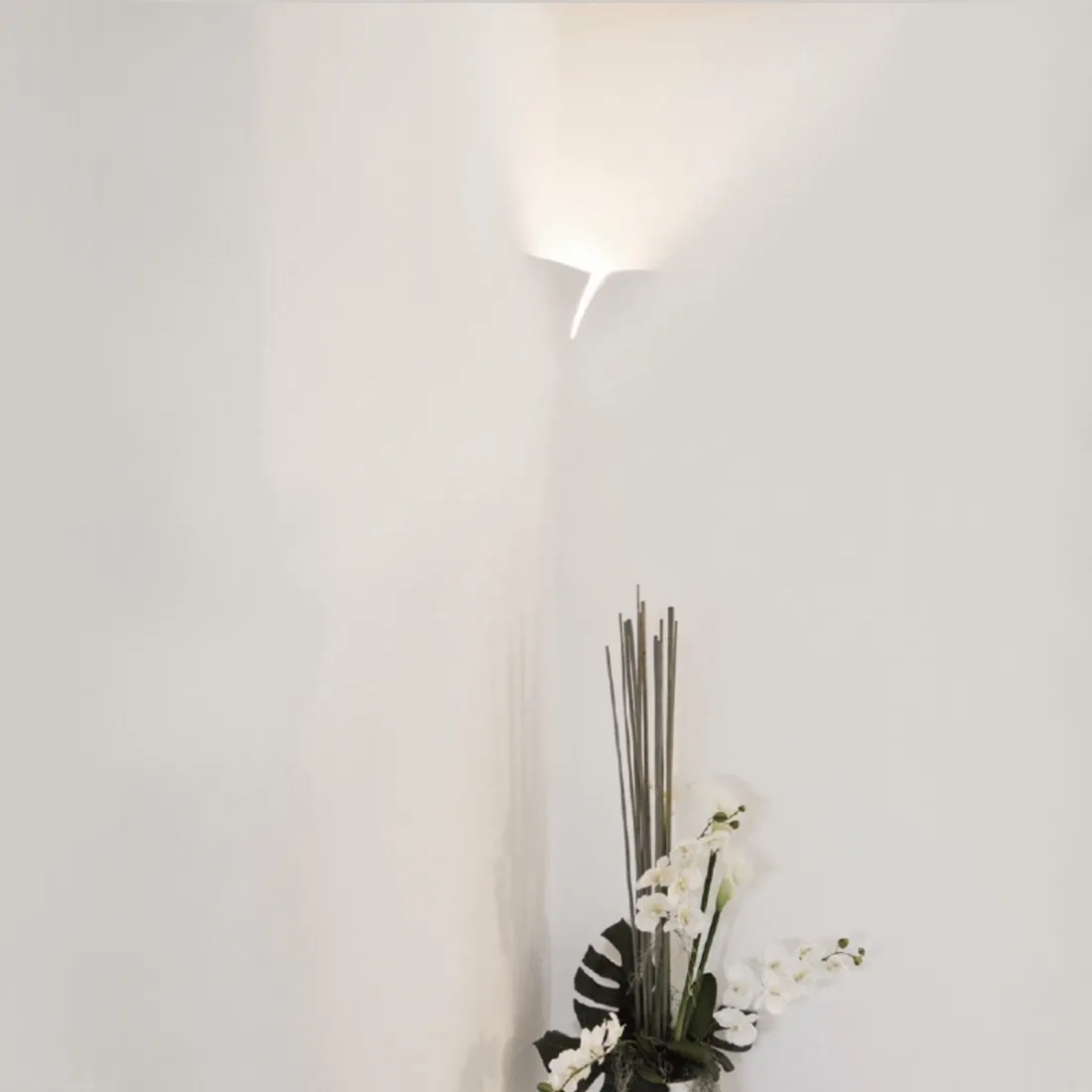 Applique BF-2393 3008 17W LED gesso bianco verniciabile lampada angolo gesso interno IP20