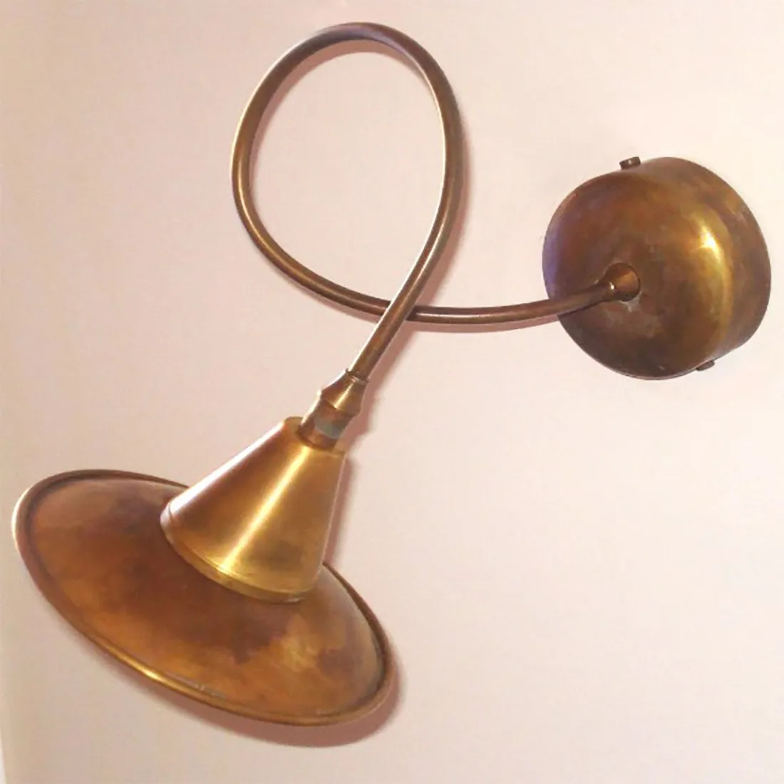 Applique BA-KATIA lampada parete rustica ottone modellabile interno E14