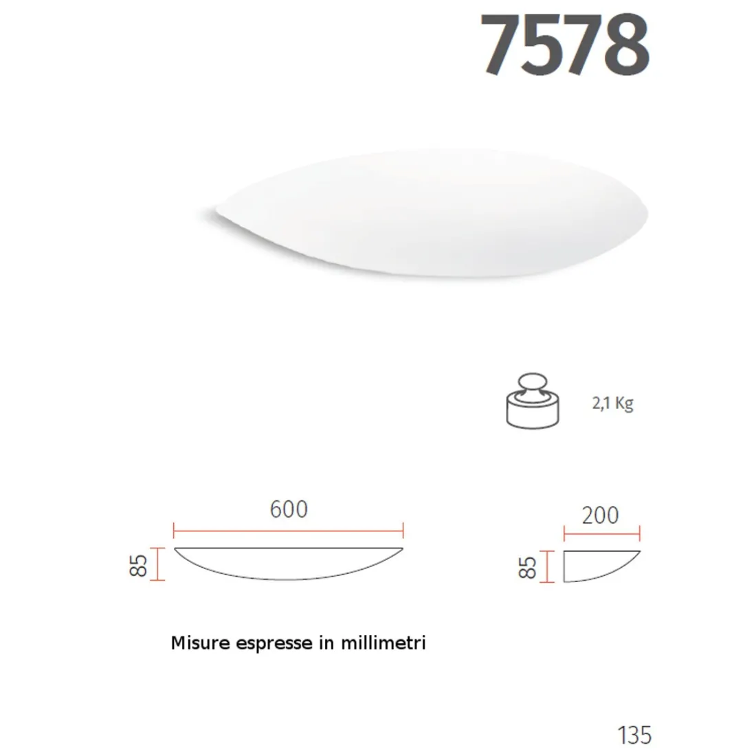 BF-7578 51 Applique murale Belfiore