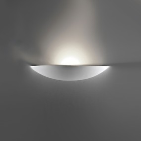 Applique BF-CIELO 7576 41 34CM E27 LED gesso bianco verniciabile lampada parete vaschetta interno IP20