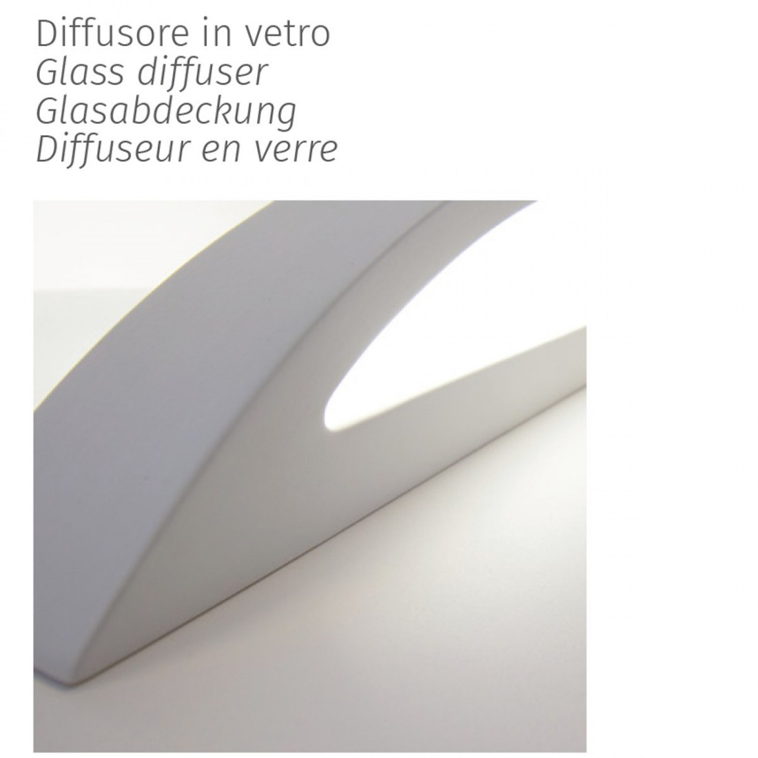 Applique BF-8042 41 E27 40CM LED gesso bianco biemissione lampada parete verniciabile vetro interno IP20