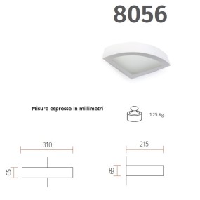 Applique BF-8056 3070 LED 12W 1800LM angolo gesso biemissione lampada parete verniciabile interno IP20