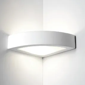 Applique BF-8056 42 E27 LED angolo gesso vetro biemissione lampada parete verniciabile interno IP20