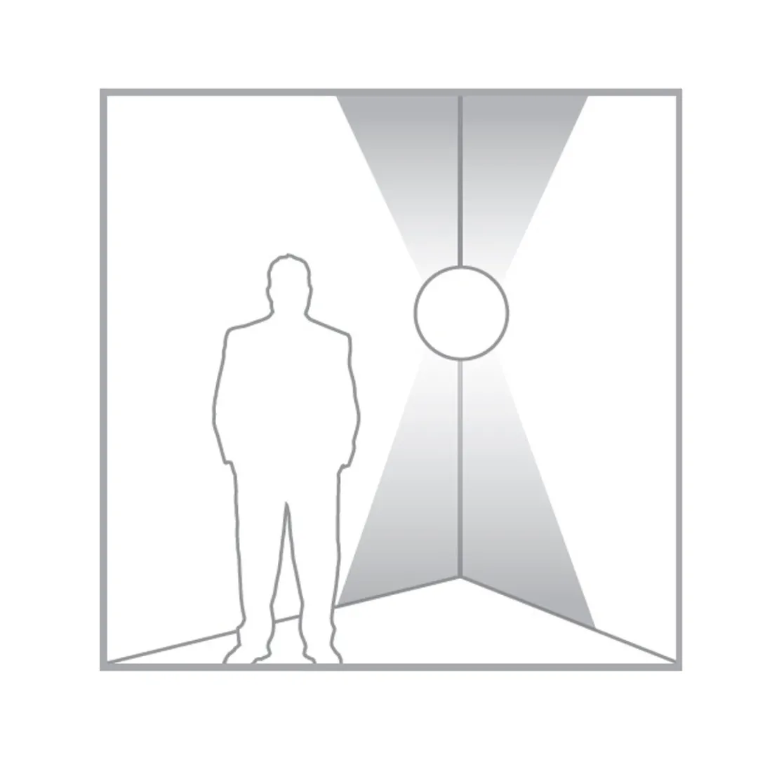 Applique BF-8056 42 E27 LED angolo gesso vetro biemissione lampada parete verniciabile interno IP20