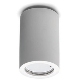 Plafoniera BF-MINIMAL TONDO 8910 8912 GU10 led gesso bianco verniciabile lampada soffitto cilindro interno IP20