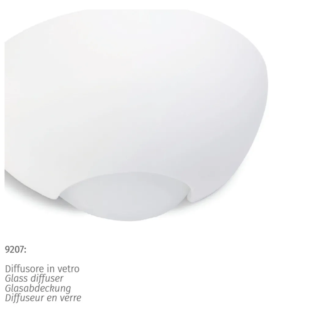 Applique BF-9207 3057 LED 9W gesso bianco verniciabile lampada parete biemissione vaschetta interno IP20
