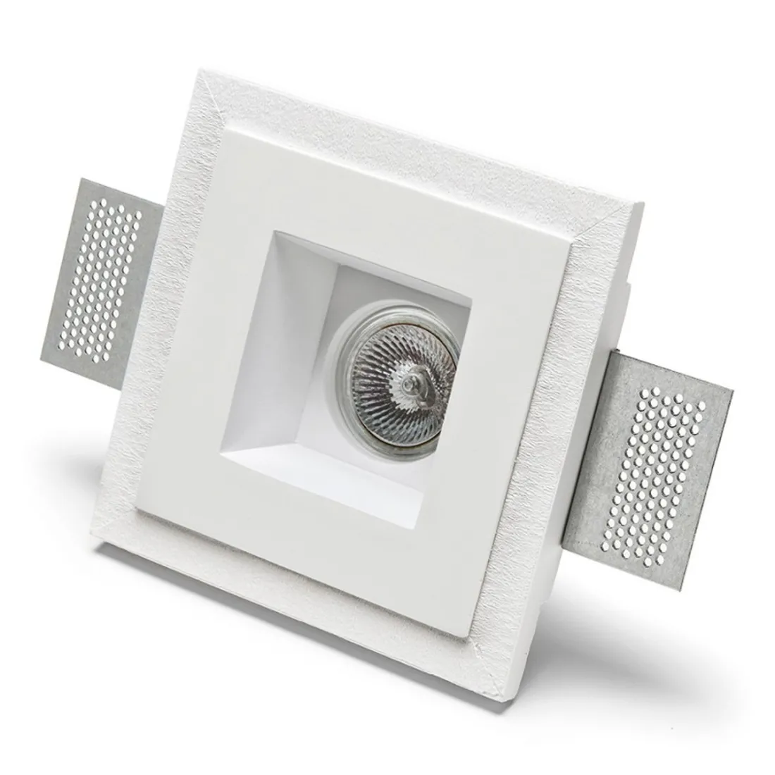 Spot encastré BF-4180 GU10 led plâtre blanc plafond carré peinturable plaque de plâtre mur intérieur IP20